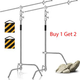 SH-Support d'éclairage RapDuty C en acier inoxydable, support de photographie, bras de maintien, 260cm, 107cm, recommandé Max, liquimanquer, un cadeau