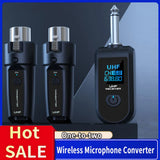 Système sans fil microphone émetteur et récepteur XLR, adaptateur micro sans fil pour table de mixage audio, micro dynamique pour guitare électrique et basse.