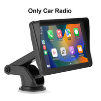 Autoradio sans fil portable avec caméra de recul FM, lecteur vidéo, Android Auto, écran tactile universel, limitation, 7"