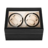 Présentoir de rangement 4 + 6, remontoir de montre en bois et cuir à Rotation automatique avec oreiller, boîte de luxe noir/marron