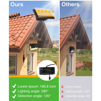 LED solaire fendu applique 3 Mode étanche capteur de mouvement lampe sécurité extérieure éclairage public lampe solaire pour jardin applique murale