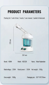 KSKIN Vaporisateur facial portable personnalisé en promotion, vaporisateur ionique professionnel pour le visage