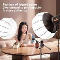 MIAOTU Lampe de photographie LED COB 200 W pour vidéo en direct, éclairage d'appoint haute luminosité 2700-6500 K, éclairage photographique