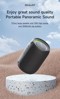 ZEALOT-S32PRO Portable Bluetooth 5.2 Haut-Parleur Extérieur Étanche Sans Fil TWS Mini Colonne Boîte Haut-Parleur Extérieur TF Carte HONBox