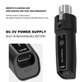 Système sans fil microphone émetteur et récepteur XLR, adaptateur micro sans fil pour table de mixage audio, micro dynamique pour guitare électrique et basse.