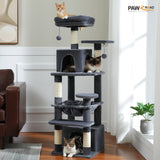 Grand arbre et tour pour chats d'intérieur, avec postes à gratter recouvertes de Sisal, hamac spacieux, perchoirs rembourrés et condos, jouets pour chats