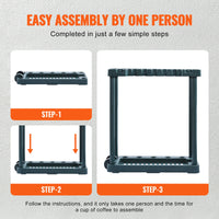 SucceBuy 10 fentes organisateur d'outils de jardin de cour outil à Long manche/frenouille/tour de chambre support de support de rangement pour l'organisation du Garage