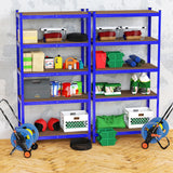 Étagère Industrielle Lourde 5 Niveaux Réglables 875KG Charge Max, Sans Boulons - Rangement Métal Garage Atelier Cave Entrepôt 200x100x50cm
