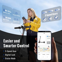 SUNNIGOO N7PRO 350W adulte Scooter électrique avec APP 36V 10.4Ah Escooter 30 km/h Kick Scooter léger longue portée 30km Scooter