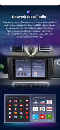 Autoradio Junsun sans fil CarPlay Android Auto pour Smart Fortwo 451 (2005-2015) - Systèmes intelligents pour voiture - RDS, Bluetooth, DSP - Format 2 DIN