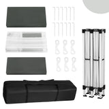 WOLTU Gazebo de pavillon pliant réglable 3x6m avec 6 parois latérales Tente de fête de protection UV étanche avec sac de transport pour pique-nique