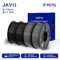Filament PETG JAYO pour imprimante 3D FDM, 2 bobines de 1,75 mm, enroulement soigné, 2,2 kg/lot