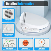 Siège de toilette électrique filaire multifonction, 1350W, IPtage, température à 3 vitesses, HOEquipment