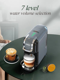 HiBREW Machine à café à capsules multiples, chaud/froid Dolce Gusto lait Nespresso Capsule ESE Pod café moulu cafétéria 20Bar 5 en 1