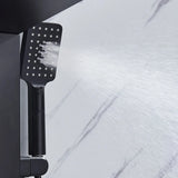 Panneau de douche LED noir, système de tour, cascade de pluie, colonne de douche, Massage hydroélectricité, corps Spa, bain-douche, mélangeur de robinet