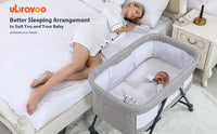 Lit de voyage Baby Grab-and-go avec matelas et roues silencieuses, berceau à bascule convertible, XYT-001