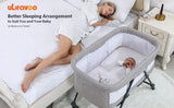 Lit de voyage Baby Grab-and-go avec matelas et roues silencieuses, berceau à bascule convertible, XYT-001