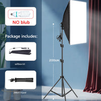 Boîte à lumière professionnelle pour la photographie, avec trépied et ampoule E27, système d'éclairage continu pour studio photo.