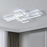 Plafonnier LED, plafonnier de salon rectangulaire 54W, plafonnier blanc froid 6500K, grand plafonnier LED