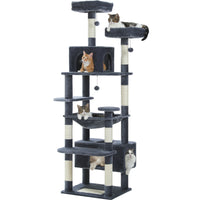 Grand arbre et tour pour chats d'intérieur, avec postes à gratter recouvertes de Sisal, hamac spacieux, perchoirs rembourrés et condos, jouets pour chats