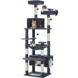 Grand arbre et tour pour chats d'intérieur, avec postes à gratter recouvertes de Sisal, hamac spacieux, perchoirs rembourrés et condos, jouets pour chats
