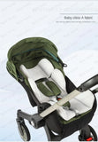 STOCK ue 4in1 bébé poussette bidirectionnelle multifonctionnelle nouveau-né bébé poussette 3in1 pliable panier type siège léger voyage landau