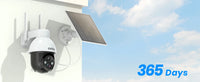 AOSU-Caméra de surveillance extérieure solaire PTZ 3MP, dispositif de sécurité sans fil, avec batterie intégrée, 2.4 mesurz, WIFI, détection PIR AI, audio bidirectionnel