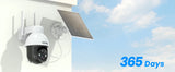 AOSU 3MP PTZ caméra de sécurité solaire batterie intégrée sans fil 2.4Ghz WIFI caméra PIR AI détection 2 voies Audio caméra de vidéosurveillance extérieure