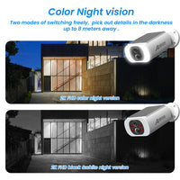 ANRAN 2K caméra de sécurité solaire 3/5MP extérieur sans fil 2.4G WIFI caméra batterie caméra projecteur couleur Vision nocturne ne peut pas ajouter NVR