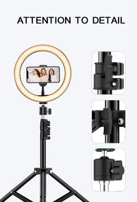 Éclairage de remplissage de photographie LED avec trépied, appareil Photo, cercle de Studio Photo, anneau lumineux pour Selfie, lampe de téléphone, vidéo Youtube