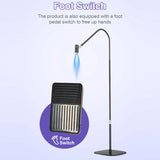 Lampe UV professionnelle sur pied pour ongles, 170 cm, 6 W, 5 niveaux d'intensité, avec interrupteur au pied.