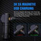 TrustFire MC12 EDC lampe frontale LED puissante 1000Lumens lampe frontale Rechargeable magnétique XP-L HI lampe torche de Camping