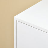 SoBuy FBT105-W table d'imprimante avec 2 tiroirs et 1 porte fichiers armoire rouleau conteneur chariot de bureau chariot latéral conteneur de bureau blanc