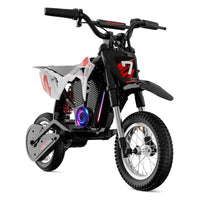Moto Électrique pour Enfants EVERCROSS TECH EV12M Pro - 300W, 25 km/h, 15 km d'Autonomie, Bluetooth & LED, Pneus 12''