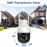 AOSU 3MP PTZ caméra de sécurité solaire batterie intégrée sans fil 2.4Ghz WIFI caméra PIR AI détection 2 voies Audio caméra de vidéosurveillance extérieure