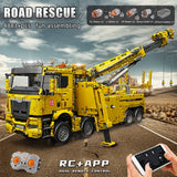 MOLD KING 17028 Voiture technique jouet APP&RC Camion de pompiers motorisé à assembler, modèle réduit en briques de construction, cadeau de Noël pour enfants
