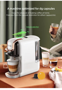 HiBREW Machine à café à capsules multiples, chaud/froid Dolce Gusto lait Nespresso Capsule ESE Pod café moulu cafétéria 20Bar 5 en 1