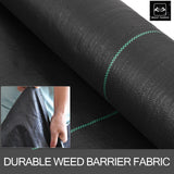 Toile de paillage SucceBuy 1,83 m x 91,44 m, géotextile résistant et robuste, tissé pour serres et jardins commerciaux.