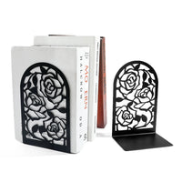 Serre-livres métal – Rose Élégante
