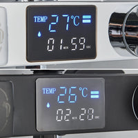 Robinet de douche thermostatique à affichage numérique noir, salle de bains, mitigeur de douche à pluie thermostatique à 4 voies, robinets, étagère et Bidet