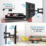 Support mural réglable pour TV, pour écran TV de 32 à 70 pouces, support TV flottant, inclinaison pivotante, support TV horizontal