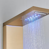 Robinet de douche LED, salle de bains, SPA, douche à Jet de Massage, système de colonne noir mat, panneau de douche de pluie cascade, robinet pulvérisateur de Bidet