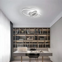 Plafonnier LED à intensité variable, 64W, 4800LM, design en forme de cœur, lampe avec télécommande, 3000-6500K, plafonnier LED moderne