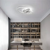 Plafonnier LED à intensité variable, 64W, 4800LM, design en forme de cœur, lampe avec télécommande, 3000-6500K, plafonnier LED moderne