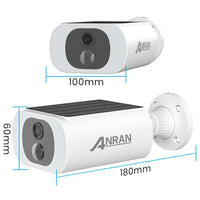 ANRAN 2K caméra de sécurité solaire 3/5MP extérieur sans fil 2.4G WIFI caméra batterie caméra projecteur couleur Vision nocturne ne peut pas ajouter NVR