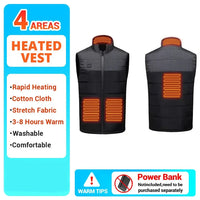 Femmes manteau Intelligent USB chauffage électrique thermique vêtements chauds hiver gilet chauffant grande taille hommes 21 pièces veste chauffante mode