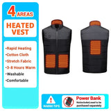 Femmes manteau Intelligent USB chauffage électrique thermique vêtements chauds hiver gilet chauffant grande taille hommes 21 pièces veste chauffante mode
