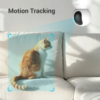 Caméra de surveillance pour bébé Caméra de sécurité domestique HD 2K avec détection de mouvement et audio bidirectionnel, installation facile, jour et nuit claires
