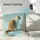 Caméra de surveillance pour bébé Caméra de sécurité domestique HD 2K avec détection de mouvement et audio bidirectionnel, installation facile, jour et nuit claires