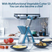 Ensemble de trancheuse et râpe multifonctionnelle pour légumes et fruits, hacher, râper et trancher efficacement, PotTag et plus d'outils de cuisine, 1 pièce